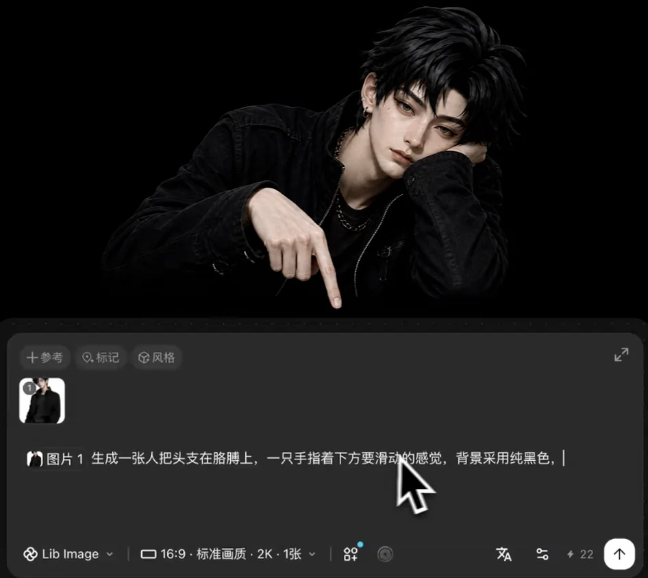 为时间轴生成带有明确手势的人物素材